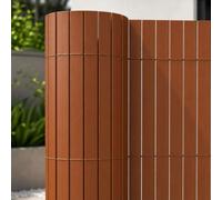 SYNTHAIETIK Canisse Bambou Artificielle Marron 1 x 3 m, Brise-Vue PVC Double Face Renforcé Anti-UV, Lattes 19 mm, Jardin Balcon Terrasse Pergola