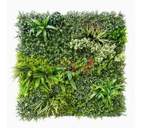 SYNTHAIETIK Lot de 5 Murs Artificiels Modèle Prairie Color Son Feuillage Fleuri Multicolore (Verts, Blanc, Corail et Rouge) apporte Une Ambiance Unique (1m x 1m, 5, Unite)