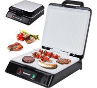 Syntrox Chef Maker KG-2000W Gril de contact XXL avec plaques céramiques Thermostat et décor en acier inoxydable