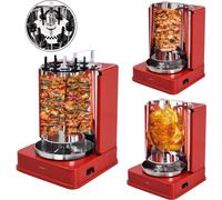 Syntrox Germany Rôtissoire à kebab 1400 W avec accessoires rouge