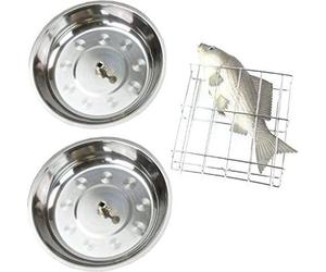 Syntrox Germany Set de paniers à poisson avec 2 bols pour grill à kebab et grill à gyros