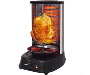Syntrox Rotisserie Gril à kebab ouvert au choix avec set d'accessoires en acier inoxydable noir "sans accessoires"