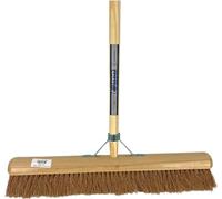 Synx Tools Balai Balai Balais - Cocos 60 cm - Balai intérieur Doux - Balai - Balais à Balai - Jardin - Nettoyage - Poils Cocos - Balais Doux avec Tige 160cm