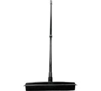 Synx Tools Balai souple Caoutchouc Noir 30cm - Tracteur de sol salle de bain Pet Hair Remover Balais - Balai de coiffure avec tige - 60/120 cm Steel