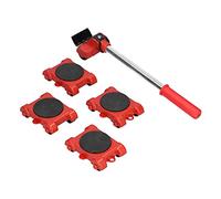 Syrisora Élévateur Mobile de Meubles 5 Pièces avec Roues à 360 °, | Construction en Fer A3, capacité de 330,7 Lb par unité, Couleur Rouge pour la visibilité, Déplacez Facilement les Meubles