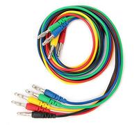 Syrisora Fil de Test de Fiche Banane de 4mm, Câble Multimètre Mâle à Mâle | 100% Neuf, Isolation PVC 0,5 Mm², Paquet de 5, Compatible avec Multimètre 4 Mm, Instruments de Test, Fiches Banane Amovibles