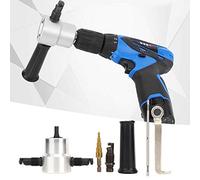 Syrisora Grignoteuse de Tôle à Double Tête avec Réglage à 360 ° pour | Corps en Acier au Carbone, Coupe de Fer Maximale de 1,8 Mm, Rayon de Coupe de 0,47 Pouces, Coupe Droite et Courbe sans