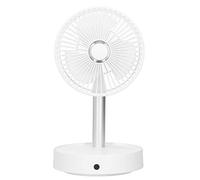 Syrisora Mini Ventilateur à Tête Secouée, Ventilateur électrique Télescopique Pliable Portable avec Télécommande, Aromathérapie par Pulvérisation, Veilleuse pour la Maison, le Bureau et (Blanche)