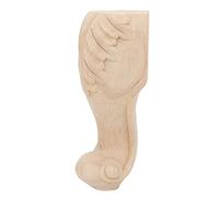 Syrisora Pieds D'armoire Sculptés en Bois D'hévéa, Paquet de 4 Pieds de | Pour Table Basse de Placard de canapé, Style Américain, 3 Tailles (5,91/7,09 pouces), Effet Stéréo Fort, Installation Facile