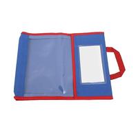 Syrisora Pochette de Livre, Sac de Livre de Lecture Portable en PVC Transparent avec Poignée et Poches Transparentes, pour Documents de Cahiers de Devoirs en Classe Scolaire