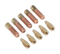 Syrkoven Oxy-Acetylene Buses de soudage 10pcs H01-2 Pointe en cuivre | 10 embouts, tailles 1 à 5 mixtes, compatibles oxy-acétylène, H01-2 pour lampe de poche, contrôle précis de la flamme
