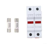 Syrkoven Porte-fusible PV 1000 V CC 2 pôles 32 A nominale 10 x 38 (10 A) | Prend en charge les fusibles 8a-12 A, capacité de support de 32 A, conforme à la norme IEC 60269-6, boîtier en plastique