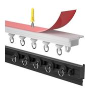 Sysem Tringle à rideaux de plafond en aluminium pour baie vitrée à ouverture intérieure CamperWhie 100 cm Easy o Insall Design Versaile