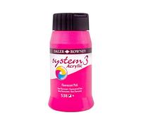 Daler Rowney System 3 Acrylique : 500ml Rose Fluo