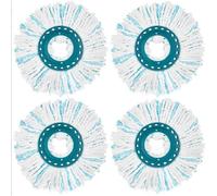 Système à 4 Fibres Balai pour Leifheit Serpillière Franges de Remplacement, pour Tous Types de Sols, serpillère pouvant absorber efficacement l'eau
