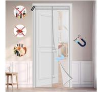Système anti-insectes automatique pour un air intérieur sain - Dispositif de protection magnétique - 95 x 210 cm - Gris