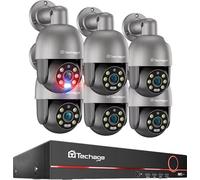 Système CCTV, 8 canaux, détection humaine IA, 8CH NVR 6 pièces caméra 5MP, Pas de HDD intégré