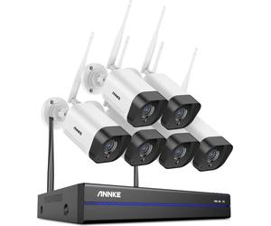 Système CCTV, résolution 5MP, surveillance à distance, 8CH NVR 6 pièces caméra, 2T