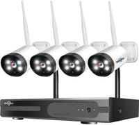 Système CCTV sans fil, détection de personnes, vision nocturne, 16CH NVR 4 caméras, Aucun