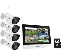 Système CCTV sans fil, écran tactile 7 pouces, audio bidirectionnel, caméra 5MP 4PCS 64G