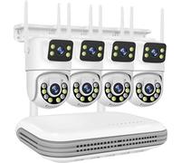Système CCTV sans fil, NVR de canal, caméras à double objectif, vision nocturne, NVR 8CH et 4 caméras, Aucune