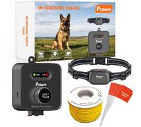 Système Clôture Électrique Enterrée pour Chien, Clôture Anti Fugue avec Fil | Clôture avec Tech Exclusive, Protection Surchauffe/Surtension, Zone Correction Réglable, Bip/Vibration/Choc, avec Fil 152m