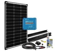 Système complet de panneaux solaires - 100 W, monocristallin - 12 V, pour la recharge de caravanes et de camping-cars