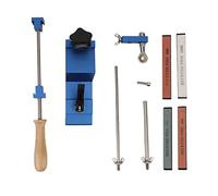 Système d’aiguisage de couteaux de cuisine avec 4 pierres à aiguiser, kit professionnel d’aiguisage à angle fixe, aiguiseur de couteaux de chef en acier inoxydable pour un usage