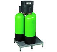 Système d'adoucissement triple Grünbeck Delta-pI 185215 2000 2000 /4", version industrielle, monté sur plateforme