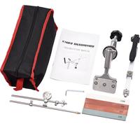 Système d'aiguisage de couteaux avec 4 pierres à aiguiser Kit d'aiguisage de couteaux à clipser, rotation à 360 degrés, aiguisoir manuel en alliage à angle fixe, clip retourné à 180 degrés, facile à a