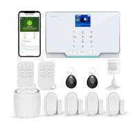 Système d'alarme,12 Pièces Système de Sécurité Intelligent pour la Maison DIY Pas de Frais Mensuels,Sirène d'alarme,Capteurs de Porte/Fenêtre,Fonctionne avec Alexa et Google, pour Maison Bureau,Villa