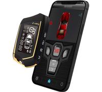 Système d'alarme antivol et de démarrage à distance PKE Keyless Entry BT Kit de verrouillage centralisé du moteur Assistance par vibration bidirectionnelleAPP avec contrôleur