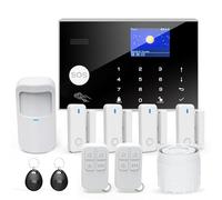 Système d'Alarme avec Alerte par Application Mobile, Système d'Alarme de Sécurité Domestique WiFi à Installer Soi-Même, Kit de 12 Pièces Compatible avec Alexa Google Maison,Sécurité des Enfants âgées