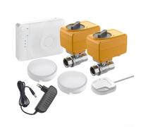 Système d'alarme de fuite d'eau WiFi compatible avec Smart Life - Valve d'arrêt automatique à double sonde pour cuisine sous-sol (1,3 cm)