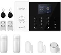 Système d'alarme de sécurité, sans fil, compatible avec les systèmes de maison intelligente, kit 4G WLAN, modèle B, avec prise européenne