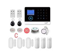 Système d'alarme de sécurité, Système d'alarme de sécurité Intelligente WiFi 3G sans Fil. LCD Interruption Multi-langage du kit capteur Clavier(3G-PG103-C.)