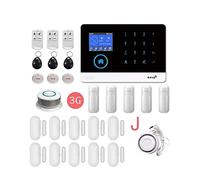 Système d'alarme de sécurité, Système d'alarme de sécurité Intelligente WiFi 3G sans Fil. LCD Interruption Multi-langage du kit capteur Clavier(3G-PG103-J.)