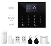 Système d'alarme domestique sans fil 4G avec connexion Wi-Fi, kit de 8 pièces, système d'alarme anti-intrusion facile à installer pour la sécurité de la maison