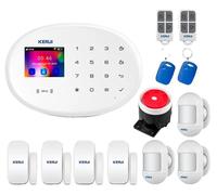 Système d'alarme domestique,via une application intelligente, sécurité multizone, alarme domestique 4, prise européenne