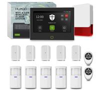 Système d'alarme HUXGO Wi-Fi GSM 4G HXA700 avec sirène, 5 détecteurs PIR et 5 contacts de porte