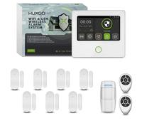 Système d'alarme HUXGO Wi-Fi GSM 4G, kit comprenant 1 détecteur de mouvement et 7 capteurs de porte, application HXA502