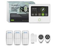 Système d'alarme HUXGO Wi-Fi GSM 4G, kit comprenant 3 détecteurs de mouvement, 1 capteur de porte et l'application HXA502