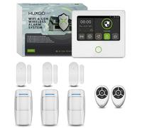 Système d'alarme HUXGO Wi-Fi GSM 4G, kit comprenant 3 détecteurs de mouvement et 3 capteurs de porte, application HXA502