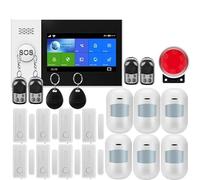 Système d'alarme Intelligent GSM, système de sécurité Domestique, avec capteur Mouvement Pir, Porte, Carte RFID, Kits sans Fil pour la Maison et Le Garage(W4B9)