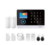 Système d'alarme, Kit De Bricolage Système D'alarme Sécurité Anti-cambriolage Intelligent sans Fil GSM avec Capteur Porte Et Mouvement(Set 4)
