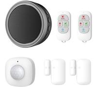 Système d'alarme KYF – 868 MHz – Wi-Fi, sirène intégrée de 90 dB – 2 voyants lumineux – 2 télécommandes