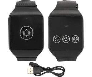 Système d'alarme - Montre-bracelet sans fil pour seniors - Étanche - Personnel soignant - Rechargeable - Personnes âgées