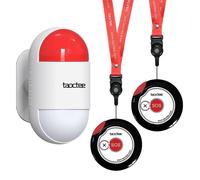 Système d'alarme panique avec sirène et stroboscope, 120 dB, 2 télécommandes