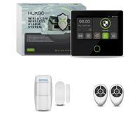 Système d'alarme sans fil HUXGO pour la maison, kit Wi-Fi et GSM 4G : 1 détecteur de mouvement, 1 capteur de porte, application TUYA HXA502 B