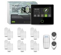Système d'alarme sans fil HUXGO pour la maison, kit Wi-Fi et GSM 4G : 1 détecteur de mouvement, 12 capteurs de porte, application TUYA, HXA502 B